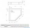 Radaway Doros PT Compact Stone brodzik pięciokątny 100x100 kaszmirowy SDRPT1010-05-84S